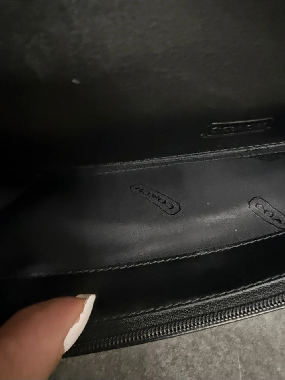 Coach Black Leather Legacy Long Fold Wallet vintage